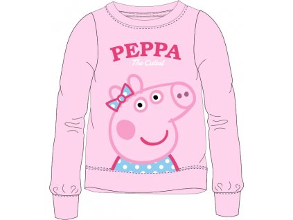 Dívčí mikina PEPPA PIG 5218922 - coral chlupatka - růžová