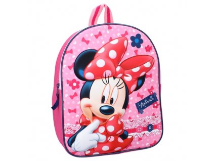 Batoh MINNIE s krajkou 3D 088-8443 - růžový/3D