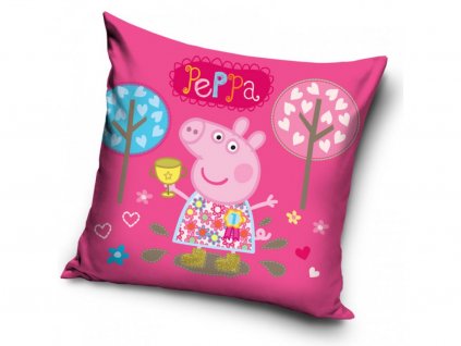 Polštářek PEPPA PIG vítězí 411089 - růžový