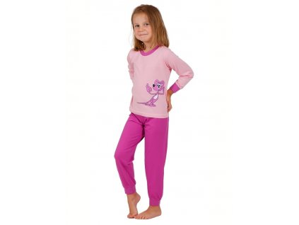 Dívčí pyžamo CALVI 22-741 - růžové