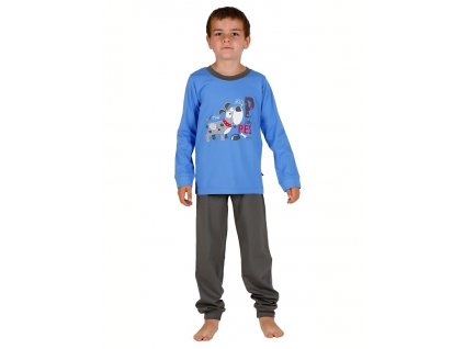Chlapecké pyžamo CALVI 22-720 - modré/pejsek