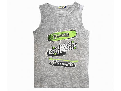 Chlapecké tílko KUGO S3108 - šedý melír (Velikost 128)