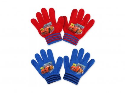 Chlapecké rukavice CARS prstové přechodové 05 - červená a modrá