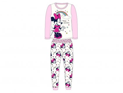 Dívčí pyžamo MINNIE 52048879 - světle růžové/duha