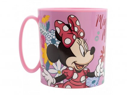 Plastový hrnek MINNIE květiny 74404 - růžový/350ml