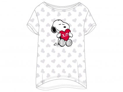 Dámské maxitriko SNOOPY 5304517 - bílé/krátký rukáv