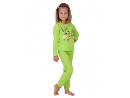 Dívčí pyžamo CALVI 22-684 - zelené