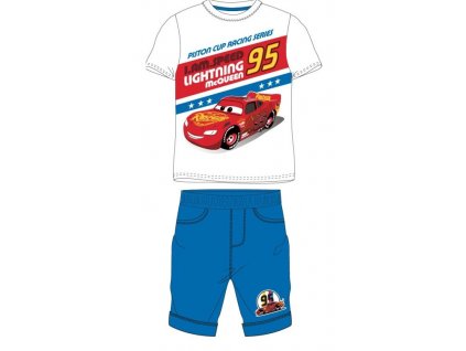 Chlapecký letní set CARS 52127560 - bílomodrý