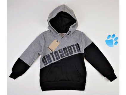 Chlapecká mikina GLO-STORY BPU-9362 - šedo-černá