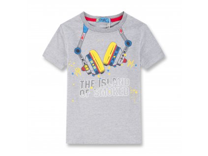 Chlapecké triko KUGO XC2707 - šedé, nápis ve tmě svítí (Velikost 146)