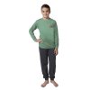 Chlapecké pyžamo CALVI 23-123 - zelenošedé/dlouhé