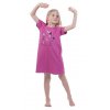 Dívčí noční košile CALVI 23-100 - růžovofialová/kočka