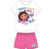 Dívčí pyžamo GÁBININ KOUZELNÝ DOMEK 5204001 - růžovobílé/krátké