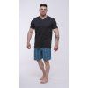 Pánské pyžamo CALVI 24-549 - krátké/černomodré