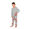 Chlapecké pyžamo CALVI 25-660 - šedý melír/lego