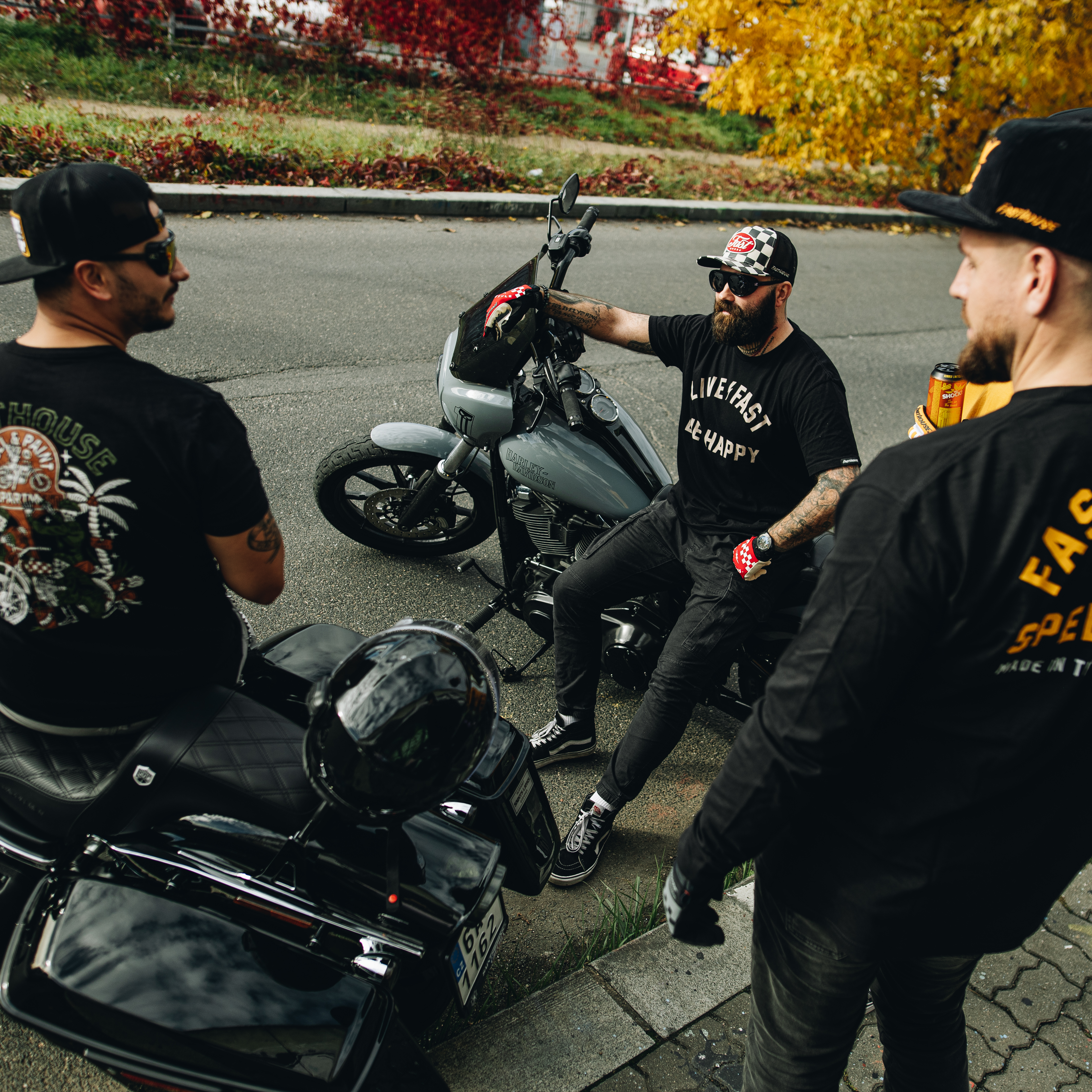 Guys on the Clubstyle Harley-Davidson Motorcycles