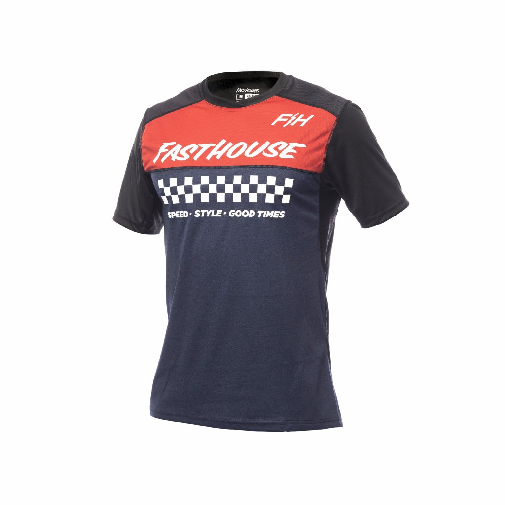 Youth Alloy Mesa SS Jersey Heather Red Navy F