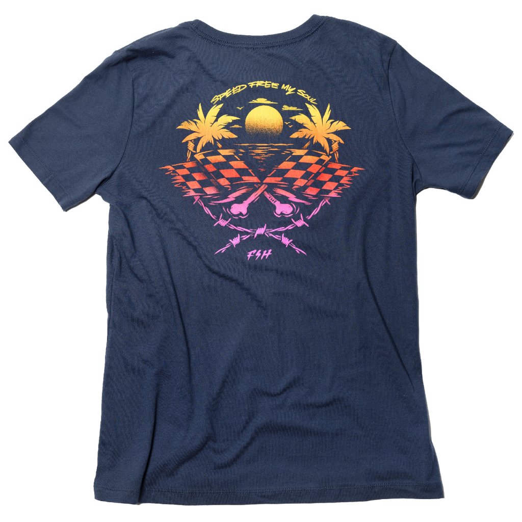 Womens Sun Struck Tee Vintage Navy B