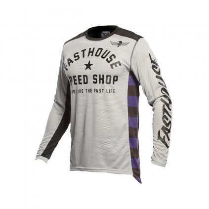 Fasthouse Youth Originals Air Cooled Jersey Silver Black 1