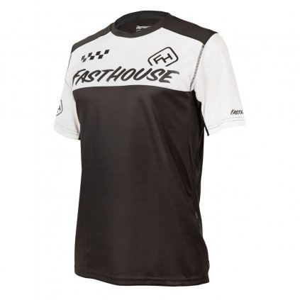 Fasthouse Alloy Block Jersey White Black 1