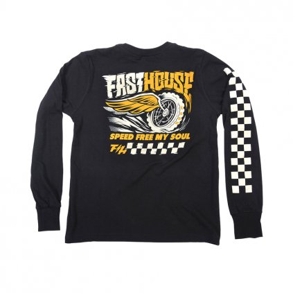 Fasthouse Youth High Roller LS Tee Black 1