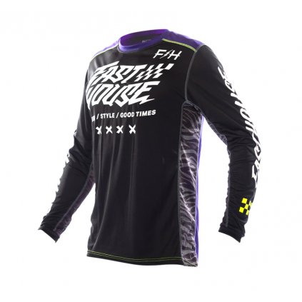 Fasthouse Youth Grindhouse Rufio Jersey Black Purple 1