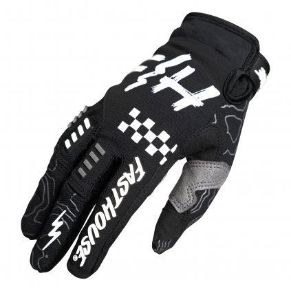 Off Road Glove Black White 1