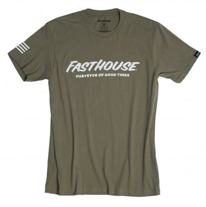 Fasthouse Logo Tee Military Green
