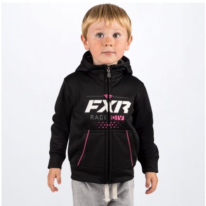 FXR Toddler Race Division Tech Hoodie Black Cotton Candy