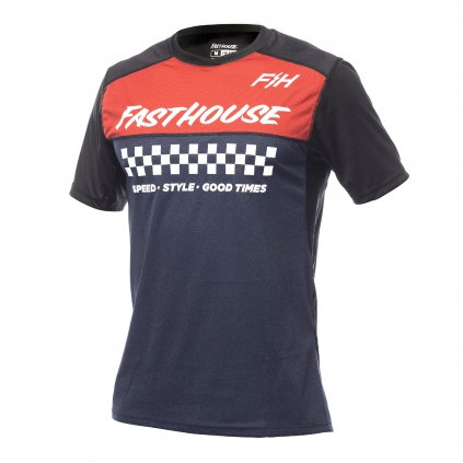 Alloy Mesa SS Jersey Heather Red Navy F