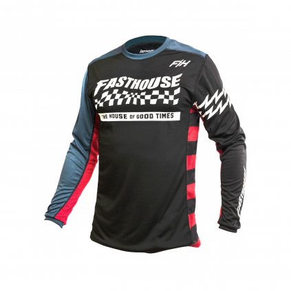 Youth Classic Velocity LS Jersey Black Indigo F