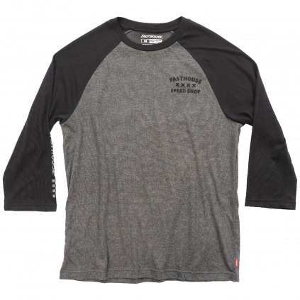 Swift Raglan Tech Tee Black Charcoal Heather F