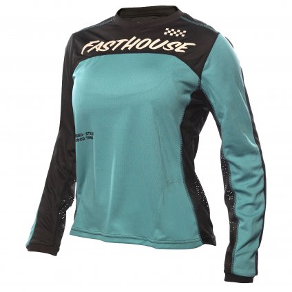 Womens Classic Mercury LS Jersey Black Teal F