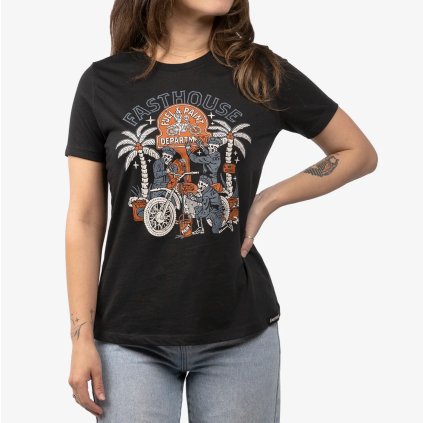 Fasthouse Women's Macabre Tee Black Mineral Wash