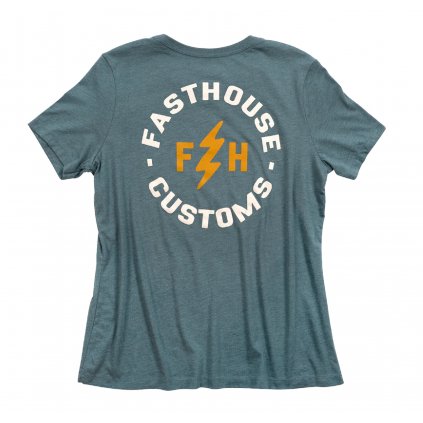 Fasthouse Women's Easy Rider Tee Heather Slate (2)