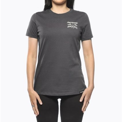 Fasthouse Women's Bound Tee Dark Gray (1)