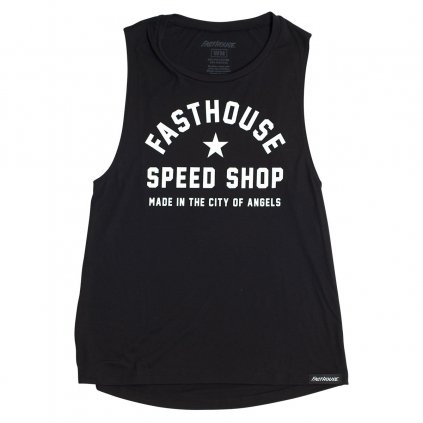 Fast Life Womens Muscle Tank Black 1