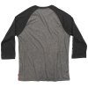 Swift Raglan Tech Tee Black Charcoal Heather B