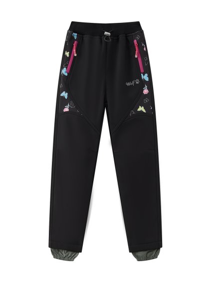 Dívčí softshellové kalhoty, zateplené