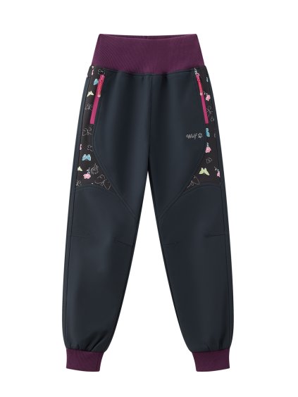 Dívčí softshellové kalhoty, zateplené