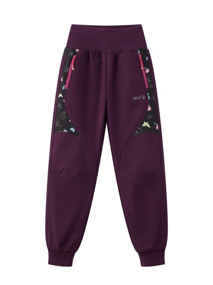 Dívčí softshellové kalhoty, zateplené