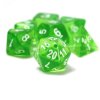 Translucent Green Resin Dice Set