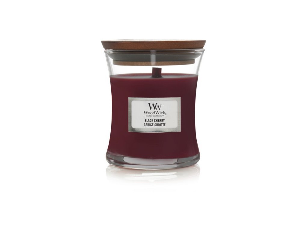 WoodWick Black Cherry svíčka váza střední 275 g