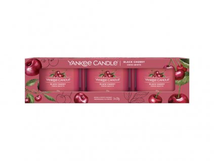 1269 yankee candle sada votivnich svicek ve skle black cherry