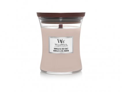 WoodWick Sea Salt & Vanilla svíčka váza střední 275 g