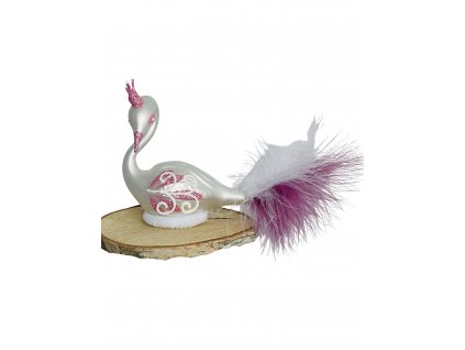 2577 labut fialovo bila s perlickami volne stojici