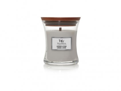 WoodWick Lavender & Cedar svíeka váza malá 85 g