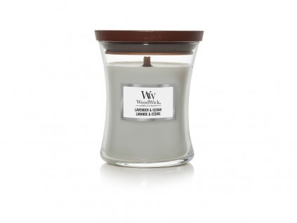 WoodWick Lavender & Cedar svíeka váza stoední 275 g