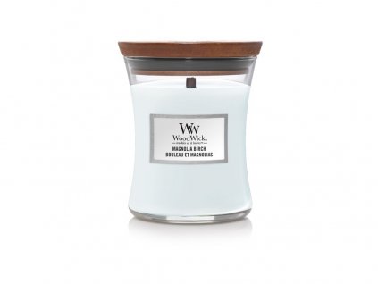 WoodWick Magnolia Birch svíčka váza střední 275 g