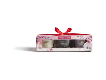 Yanke Candle vánoční sada votivních svíček ve skle 3 x 37g